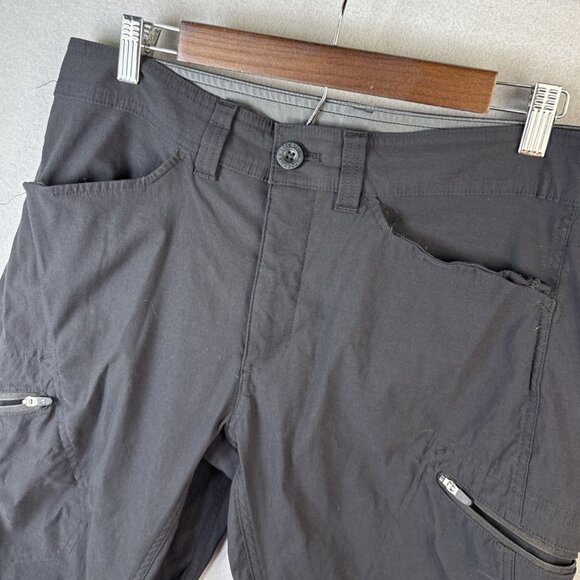 Eddie Bauer First Ascend Pants Mens 33x32 Black Cargo Stretch Hiking Camp Trail - Picture 5 of 15